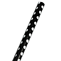 JAM Paper® Wrapping Paper, Polka Dot, 25 Sq Ft, Black & White 1 thumbnail image