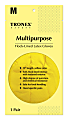 Tronex Flock-Lined Rubber Latex Multipurpose Gloves, Medium, Yellow, Pack Of 24 1 thumbnail image