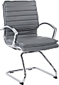 Office Star™ SPX23595C Faux Leather Mid-Back Guest Chair, Charcoal Gray