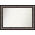 Amanti Art Non-Beveled Rectangle Framed Bathroom Wall Mirror, 29” x 41”, Country Barnwood