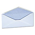 Universal® #10 Business Envelopes, Security Tint, Gummed Seal, White, Box Of 500