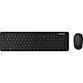 Microsoft Keyboard & Mouse - Wireless Bluetooth 5.0 2.40 GHz Keyboard - English - Black Wireless Bluetooth Mouse - BlueTrack - 4 Button - Scroll Wheel - QWERTY - Black