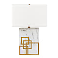 SEI Loyden Table Lamp, 24-1/2"H, White/Gold