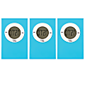 Teacher Created Resources Magnetic Digital Timers, Aqua, Pack Of 3 Timers
