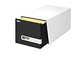 Bankers Box® Stor/Drawer® Premier Storage Drawers, Letter Size, 24" x 12" x 10", White/Black, Pack Of 5
