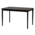 Baxton Studio Sherwin Mid-Century Modern Dining Table, 29-1/2”H x 47-1/4”W x 29-15/16”D, Black