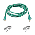 Belkin 3' Cat6 Snagless Patch Cable Green - 3 ft Category 6 Network Cable for Network Device, VoIP Device - First End: 1 x RJ-45 Network - Male - Second End: 1 x RJ-45 Network - Male - Patch Cable - Gold Plated Connector - Gold Plated Contact