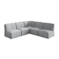 Bush Business Furniture Assemble Modular 5 Seater L Shaped Sectional Lounge Sofa, Fog Fabric, Standard Delivery 1 thumbnail image