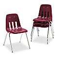 Virco® 9000-Series Plastic Stack Chairs, Wine/Chrome, Pack Of 4 1 thumbnail image