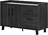 South Shore Kozack 47-1/2"W x 18-1/4"D Lateral 2-Drawer File Cabinet Credenza, Gray Oak