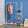 Honey Can Do Freestanding Closet With Clothes Rack And Shelves, 66”H x 15”W x 45”D, Matte White 1 thumbnail image