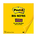 Post-it® Super Sticky Big Notes, 11" x 11", Bright Yellow, 30 Sheets Per Pad