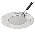 Oster Baldwyn Stainless Steel Round Splatter Guard With Foldable Handle, 12”, Silver 1 thumbnail image