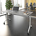 Bush Business Furniture Synergy 60-inch Rectangle Modular Office Conference Table, Platinum Gray, Standard Delivery 1 thumbnail image