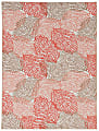 Linon Washable Area Rug, 5' x 7', Corie Ivory/Coral