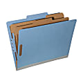 SKILCRAFT® 6-Part 2" Prong Expandable Classification Folders, Letter Size, 30% Recycled, Dark Blue, Box Of 10 (AbilityOne 7530-01-600-6971)