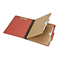 SKILCRAFT® 6-Part 2" Prong Expandable Classification Folders, Letter Size, 30% Recycled, Earth Red, Box Of 10 (AbilityOne 7530-01-600-6979)