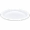 Genuine Joe 7" Disposable Plastic Plates - Picnic, Food, Party, Breakroom - Disposable - 7" Diameter - White - Plastic Body - Round - 125 / Pack 1 thumbnail image