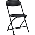 Lorell® Folding Chair, With X Style Base, Black