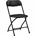 Lorell® Folding Chair, With X Style Base, Black 1 thumbnail image