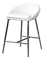 Monarch Specialties Counter-Height Bar Stools, White/Chrome, Set Of 2