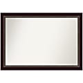 Amanti Art Non-Beveled Rectangle Wood Framed Bathroom Wall Mirror, 28-1/4" x 40-1/4", Signore Bronze 1 thumbnail image