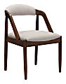 Zuo Modern Jefferson Dining Chair, Beige/Walnut