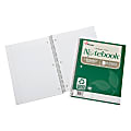SKILCRAFT® 100% Recycled Spiral Notebooks, 8" x 10 1/2", 1 Subject, Wide Ruled, 70 Sheets, Green, Pack Of 3 (AbilityOne 7530-01-600-2021)