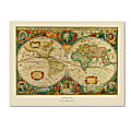 Trademark Global Old World Map Canvas Print, 35"H x 47"W