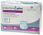 Protection Plus Super Protective Disposable Underwear, Medium, White, Bag Of 20 1 thumbnail image