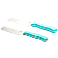 Oster Evansville 2-Piece Stainless-Steel Nakiri Knife Set, Turquoise 1 thumbnail image
