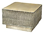 Zuo Modern Mono Aluminum Square Coffee Table, 16-15/16”H x 27"W x 26-13/16"D, Gold