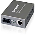 TP-LINK MC200CM Gigabit Media Converter, 1000Mbps RJ45 to 1000M multi-mode SC fiber, up to 550m/1800ft, chassis mountable - 1 x Network (RJ-45) - 1000Base-T, 1000Base-FX - External"