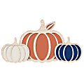 Amscan Fall Standing Laser-Cut MDF Pumpkins, 15" x 8", Multicolor
