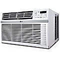 LG Window-Mounted Air Conditioner With Remote Control, 17 3/4"H x 28 1/8"W x 26"D, White