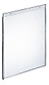 Azar Displays Wall U-Frame Vertical Sign Holders With Holes, 7" x 5-1/2", Clear, Pack Of 10 Holders