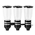 Mind Reader Wall-Mounted Coffee And Sugar Dispenser, Triple, Black 1 thumbnail image