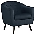 Monarch Specialties Mosaic Velvet Fabric Accent Chair, Dark Blue/Black