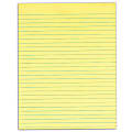 TOPS® Second Nature® 50% Recycled Glue-Top Writing Pads, 8 1/2" x 11", Wide Ruled, 50 Sheets, Canary, Pack Of 12 Pads