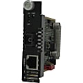 Perle CM-100-S1SC20U - Fiber media converter - 100Mb LAN - 100Base-TX, 100Base-BX - RJ-45 / SC single-mode - up to 12.4 miles - 1310 (TX) / 1550 (RX) nm
