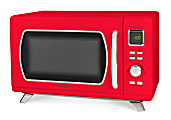 Nostalgia Mid-Century Retro Microwave, 0.9 Cu. Ft., Red 1 thumbnail image