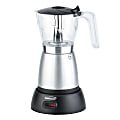 Brentwood 6-Cup Cordless Electric Moka Pot Espresso Machine, Silver 1 thumbnail image