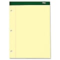 TOPS Double Docket Writing Tablet - Legal - Stapled/Glued - 0.34" Ruled - 8 1/2" x 14" - Canary Paper - Perforated - 1 / Pad