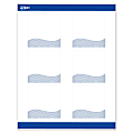 Avery® Printable Labels With Sure Feed® Technology, S00-EV8, Square, 3" x 3", Matte White With Preprinted Blue Waves Design, Pack Of 60 1 thumbnail image