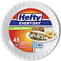 Hefty 3-Compartment Soak Proof Plates - Disposable - White - 45 / Pack