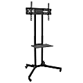Mount-It! MI-2876 Adjustable Mobile TV Cart For 32" - 65" TVs, 34"H x 12-1/2"W x 5"D, Black 1 thumbnail image