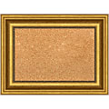 Amanti Art Non-Magnetic Cork Bulletin Board, 24" x 18", Natural, Parlor Gold Plastic Frame 1 thumbnail image