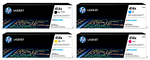 HP 414X High-Yield Black And Cyan, Magenta, Yellow Toner Cartridges Combo, Pack Of 4, W2020X,W2021X,W2022X,W2023X