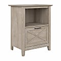 Bush® Furniture Key West 24"W Lateral File Cabinet With Shelf, Washed Gray, Standard Delivery