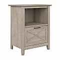Bush® Furniture Key West 24"W Lateral File Cabinet With Shelf, Washed Gray, Standard Delivery 1 thumbnail image